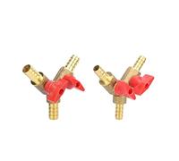 PJKTBEYI Valve 8mm 10mm Hose Barb Y Shaped Three Way Brass Shut Off Ball Valve Pipe Fitting Connector Adapter for Fuel Gas Water Oil Air 1 Pc(8mm)