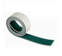 PJLANG RPP8M Open Timing Belt Width 12mm Transmission Belt Polyurethane Drive Garage Opener Lift Elevator Door Belt Green Color Coated Fabric(10 Meter)