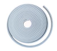 PJLANG White PU 10 Meter HTD8M Open Timing Belt Width 25mm Polyurethane with Steel Core HTD 8M Open Pitch 8mm Pulley Belt