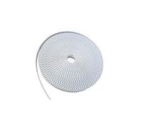 PJLANG White PU T5 Open Timing Belt Width 50mm Tooth Transmission Conveyor Polyurethane Timing Belt Open with Steel Cord(5 Meter)