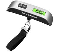 Pjp Electronics Travel Luggage Scale, Digital Luggage Weighing Scales for Suitcase with Temperature Reading 50 Kg Capacity (Silver)