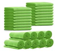 PJPSAA 24 Pack Cooling Towels Bulk for Neck and Face 40"x12" Ice Cooling Sweat Rags Microfiber Soft Breathable Soft Chilly Towel for Yoga Golf Sport Running
