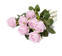 PJQUEKAIPJ Nearly natural 3/5/10/20pcs Roses Artificial Flowers Rose Flower Branch Artificial Red Roses Realistic Rose for Wedding Home Decor artificial flowers(Pink rose,20pcs)