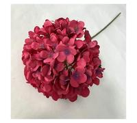 PJQUEKAIPJ Nearly natural 58CM Beautiful Hydrangea Bouquet Artificial Silk Flowers for Home Wedding Party Living Room Decoration Accessories artificial flowers(Red)