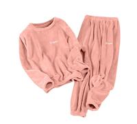 Pjs For Women Sets Fluffy Pyjamas - Womens Fleece Pyjamas Sets Fluffy Soft Warm - Loungewear Set Petite Short Pyjamasets Long Sleeve Leg Fleece 2 Piece Outfits Winter Warm Lounge Wear Nightwear