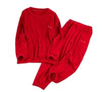 Pjs For Women Sets Fluffy Pyjamas - Womens Fleece Pyjamas Sets Fluffy Soft Warm - Loungewear Set Petite Short Pyjamasets Long Sleeve Leg Fleece 2 Piece Outfits Winter Warm Lounge Wear Nightwear