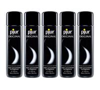 pjur Original - Long-Lasting, Extra-Smooth Silicone-Based Lubricant and Massage Oil for Enhanced Pleasure - Latex Condom Compatible - Zero Odors, Flavors, or Preservatives - 100ml (Pack of 5)