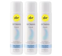 pjur Woman Aqua - Water-Based Personal Lubricant - moisturises & nurtures - pH Balanced - Gentle on Skin - 100ml (Pack of 3)