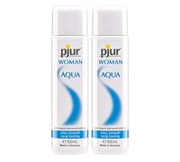 pjur Woman Aqua - Water-Based Personal Lubricant - moisturises & nurtures - pH Balanced - Gentle on Skin - 100ml (Pack of 2)