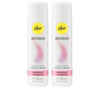 pjur Woman - Silicone-Based Personal Lubricant for Women - for stimulating Sex and Longer Pleasure - Perfect for Sensitive Skin - 100ml (Pack of 2)