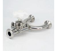 PJVPEJOD 3/4" 19mm 316L Stainless Steel 1.5" Tri Clamp U Type Diaphragm Valve