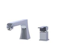 PJVPEJOD Bathroom Sink Faucet, Bathroom Faucet Brass Basin Mixer Tap Deck Mounted Vessel Sink Faucet Single Handle 2 Hole Basin Faucet, Hot and Cold Water,Chrome(Cromo)