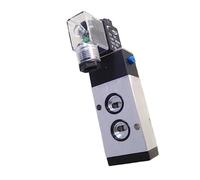 PJVPEJOD Pneumatic Air Solenoid Valves Plate Mounting 4M210-06/8 4M210-08B Port 1/4 Inch 5 Way Control Valve For Valve 1Pcs(24V,4M210-06)