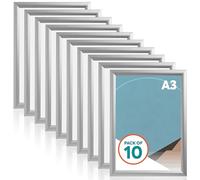 Pk 10 Snap Frame Silver (A3)