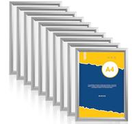 Pk 10 Snap Frame Silver (A4)