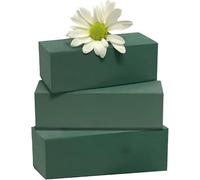 Pk 3 Large Wet Brick Floral Foam Block | 23x11x7cm Florist Bricks for Fresh Flowers | Wedding Aisle, Birthday Home Decoration Arranging Accessories