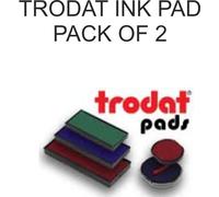 PK OF 2 trodat refill ink pads replacements for self inking stamps asstd colours