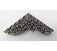 Pk of 4 Metal case Corners Antique Bronze Finish 50mm Over Straight C116