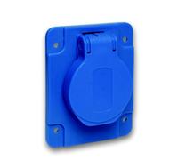 PK Socket, Blue, 2p+PE, 10/16A, 250V Mureva PKS62B