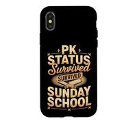 PK Status Survived Sunday School Pastors Kid Case for iPhone X/XS