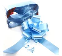 PK10 BABY BLUE 50MM PULL BOWS FOR FLORIST, CRAFT AND WEDDINGS