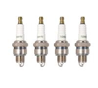 TORCH 4pcs E6RTC Spark Plug Replacement for Multiple Models, Motorcycle, Spark Plug, Alumina, 4 Each