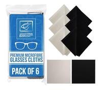 PK6 Premium Glasses Cleaning Cloth - Glasses Wipes and Microfiber Cleaning Cloths, Microfibre Lint Free Cloth, Safe for Delicate Surfaces, Washable and Reusable