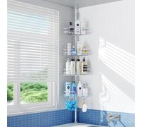 PKBD 4-Tier Rustproof Telescopic Corner Shower Caddy, Height