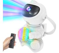 PKBD Astronaut Galaxy Projector Star Projector Night Light Kids for Bedroom Decor Starry Sky Projection 8 Galaxy Nebula Effects, 7 Colors Light, Bluetooth Speaker Gift Idea for Boys Girls Adults-Moon