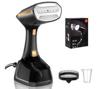 PKBD Clothes Steamer Handheld,Travel Steamer for Clothes Removes Wrinkle and Odours with Detachable 300ml Water Tank and LED Screen 3 Speed,1800W Garment Steamer for Travel,Home, Office.Black