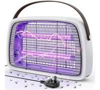 PKBD Electric Fly Zapper with Leather Handle, Cleaning Brush &, 4200V High-Voltage Insect Killer with 12W UV Light. Fly Killer & Mosquito Trap IPX4 for Home, Kitchen & Garden, Bug Zapper With Tray.