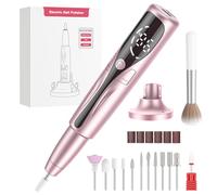 PKBD Professional Portable Nail Drill Machine for Acrylic and Gel Nails, Rechargeable Electric Nail Files Set with 11 Bits,Rose Gold