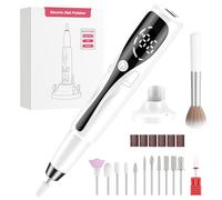 PKBD Electric Nail Drill with Multifunctional Charging Dock, Professional Nail Drill Machine, Rechargeable Lightweight & Portable Electric Nail File for Acrylic and Gel Nails, Rose Gold, White