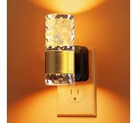 PKBD Night Light Plug in Wall with Dusk to Dawn Sensor, Adjustable 100LM Brightness & 3000K Warm White Light, Automatic Plug in Night Light for Bedroom, Hallway, Stairs, Bathroom, Toddler, 1 Pack