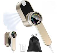 PKBD Travel Iron Handheld Clothes Steamer,Travel Steamer for Clothes Wrinkle Remover-Steamer Iron with LED Screen 6 Speed Steam 10S Rapid Heating-1200W Portable Clothes Steamer for Home & Travel,Gold