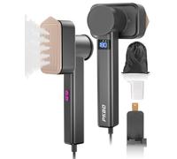 PKBD Travel Steamer for Clothes, 110-240V Wide Voltage, 2 In 1 Portable 1000W Steam Iron Handheld, 5 Dry TEMP & 2 Steam Modes, Ceramic Heated Panel, Small Garment Steamer for Global Travel & Home