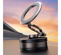 PKBD Vacuum Magnetic Phone Holder for Car, 360° Adjustable&Retractable for Magnetic Car Phone Holder,Suction Magsafe Car Mount Accessories for iPhone17 Pro Max 16 15 14 13 & Samsung&Android,Black