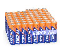 PKCELL 60 x AA Batteries 1.5V LR6 Alkaline Batteries 10 Year Shelf Life for Everyday Devices such as Keyboards, Watches and Remote Controls