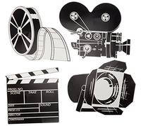 Pkgd Movie Set Cutouts Party Accessory (1 count) (4/Pkg)