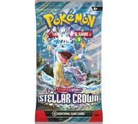 PKM Stellar Crown Booster with 10 Valuable Trading Cards Pack - English + Heartforcards® Shipping Protection
