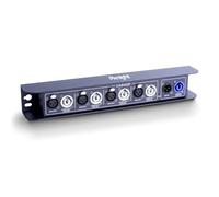 Pknight DMX512 Splitter Amplifier, 1 In 4 Out, with 4× PowerCON Locking AC Power Outputs, Optically Isolated DMX Ports, Truss/Wall Mount Stage Lighting DMX Distributor for DJ, Theater, Club