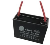 PKNVKZIDK 1pc 500V 1.5uF Polypropylene Film 2 Wire Lead electronic starter Run Capacitor CBB61 PKNVKZIDK