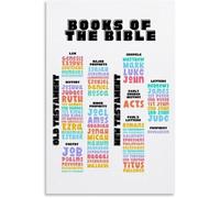 PKNVKZIDK Bible Books Category Chart Poster Pentateuch History Wisdom Major Minor Prophets Gospel Letters Classification Reference Print