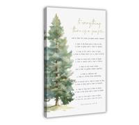 PKNVKZIDK Bible Verse Wall-Art Ecclesiastes 3 1-8 To Everything There Is A Season Christian Scripture Canvas Print Modern Home Decor Framed,16x24inch(40x60cm)