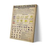 PKNVKZIDK Brazilian Jiu Jitsu Wall-Art, BJJ Knowledge Educational Poster, Martial Arts Decor for Gym, Dojo, Training Academy, Home Office Unframed,08X12inch(20X30cm)