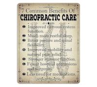 PKNVKZIDK Distressed Metal Sign Chiropractic Knowledge Poster Educational Office Wall-Art for Doctor Gift 8 X 12 inch