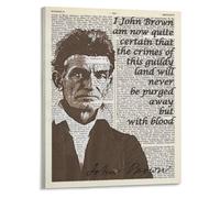 PKNVKZIDK Educational Abolitionist Poster: John Brown Quote on Black History, Inspirational Wall Art for Teachers, Classroom, and Home Decor Framed,08x12inch(20x30cm)
