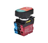 PKNVKZIDK Emergency Stop Switch Double Push 22mm Double Button Two-Position Reset Button Switch with LED Egg Push 12V24V220V AC ON/Off Start Stop 1 NO 1NC LA36M 220V(Flat-o,1NO1NC) PKNVKZIDK
