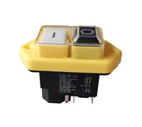 PKNVKZIDK Emergency Stop Switch Electromagnetic Pushbutton Switches Waterproof Emergency Stop Button Switch 16(12) A 10(8) A 250V 2HP 16A 220-240V KJD17B(KJD17B-C-5P) PKNVKZIDK