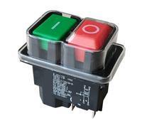 PKNVKZIDK Emergency Stop Switch Electromagnetic Pushbutton Switches Waterproof Emergency Stop Button Switch 16(12) A 10(8) A 250V 2HP 16A 220-240V KJD17B(KJD17B-BD-4P) PKNVKZIDK